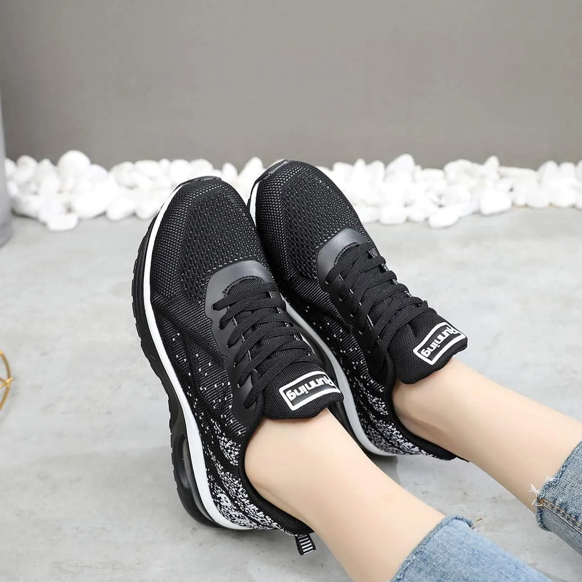 GANNOU Women's Athletic Running Shoes Fashion Sport Gym Jogging Tennis Fitness Sneaker US5.5-11