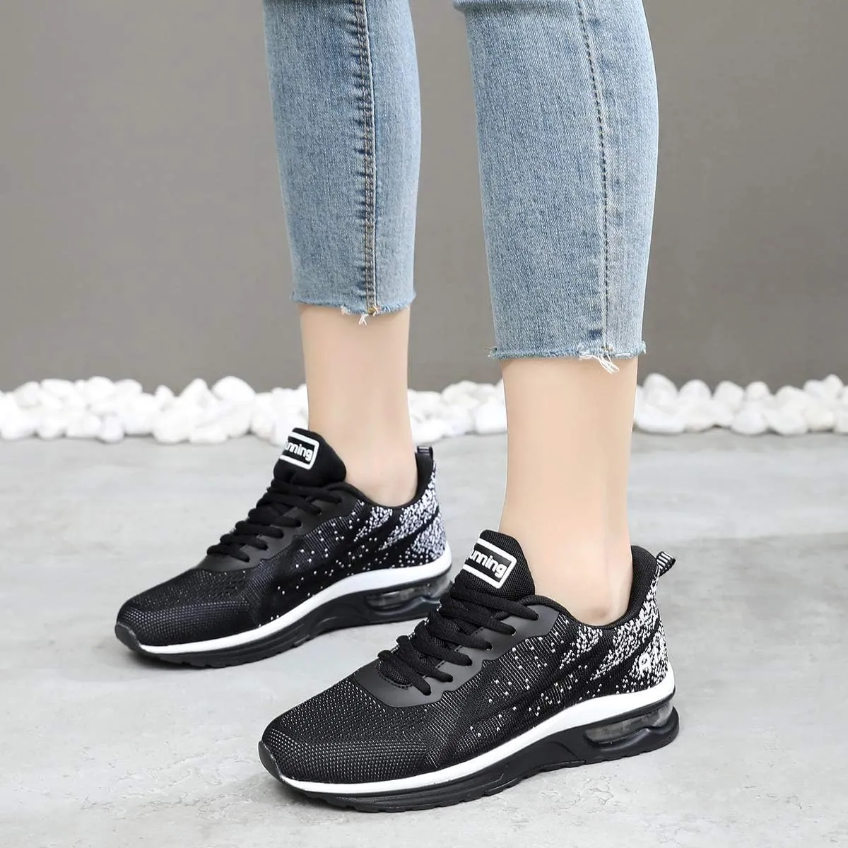 GANNOU Women's Athletic Running Shoes Fashion Sport Gym Jogging Tennis Fitness Sneaker US5.5-11