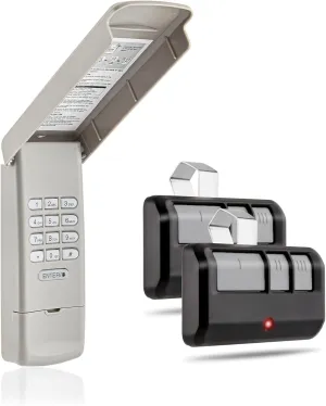 Garage Door Keypad with 2 Garage Door Opener Remote, for Liftmaster Chamberlain Craftsman Garage Door Opener Keypad Remote 877Max 893LM 893Max 891LM 371LM 971LM, Yellow Red Orange Purple Learn Button
