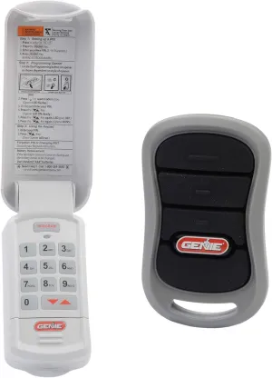 Genie Genuine Accessories Bundle - Combo Pack 3-Button Garage Door Opener Remote and Wireless Keypad - Works on Genie Intellicode Garage Door Openers - Model G3T-R, and GK-R