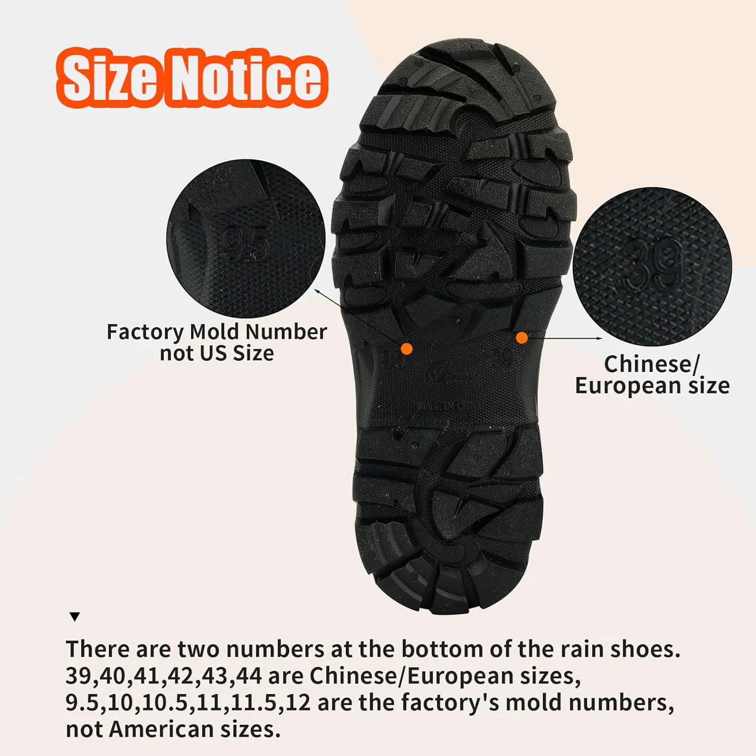Gets Rain Boots for Mens Waterproof Light Rubber Ankle Boots for All Type of Weather