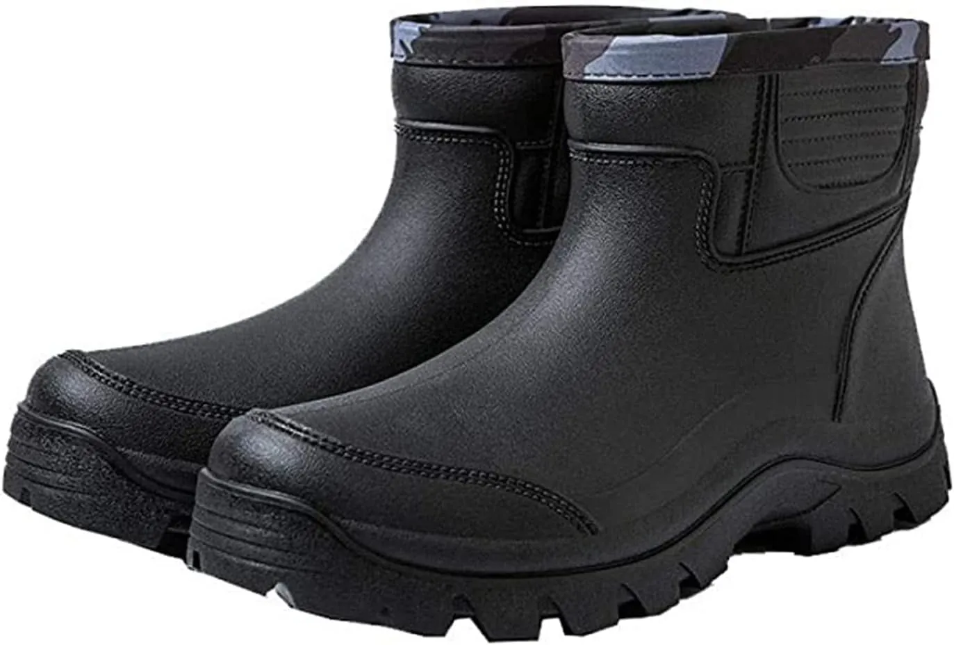 Gets Rain Boots for Mens Waterproof Light Rubber Ankle Boots for All Type of Weather
