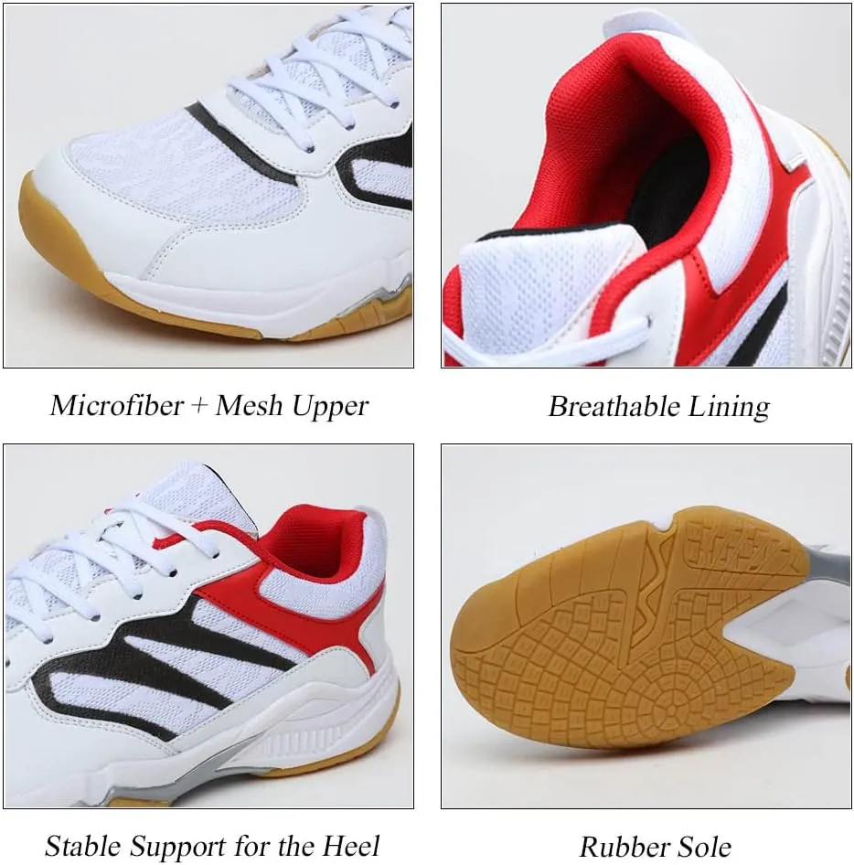 GEXECEUSS Men's Comfortable Badminton Shoes for Sport: Womens Breathable Tennis Shoes for Training - Adults Pickleball Sneakers