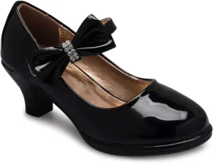 Girls Bow Mary Jane Kitten Heel Pumps (Toddler/Little Girl)