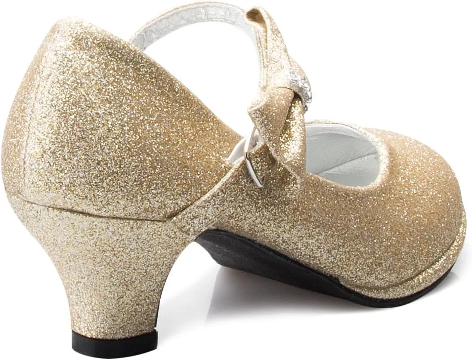 Girls Bow Mary Jane Kitten Heel Pumps (Toddler/Little Girl)