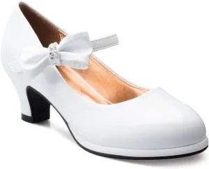 Girls Bow Mary Jane Kitten Heel Pumps (Toddler/Little Girl)