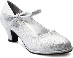 Girls Bow Mary Jane Kitten Heel Pumps (Toddler/Little Girl)