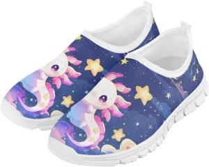 Girls Casual Slip On Shoes Lightweight Kids Low Top Non Slip Loafer Breathable Sneakers Soft Athletic Sports Shoes