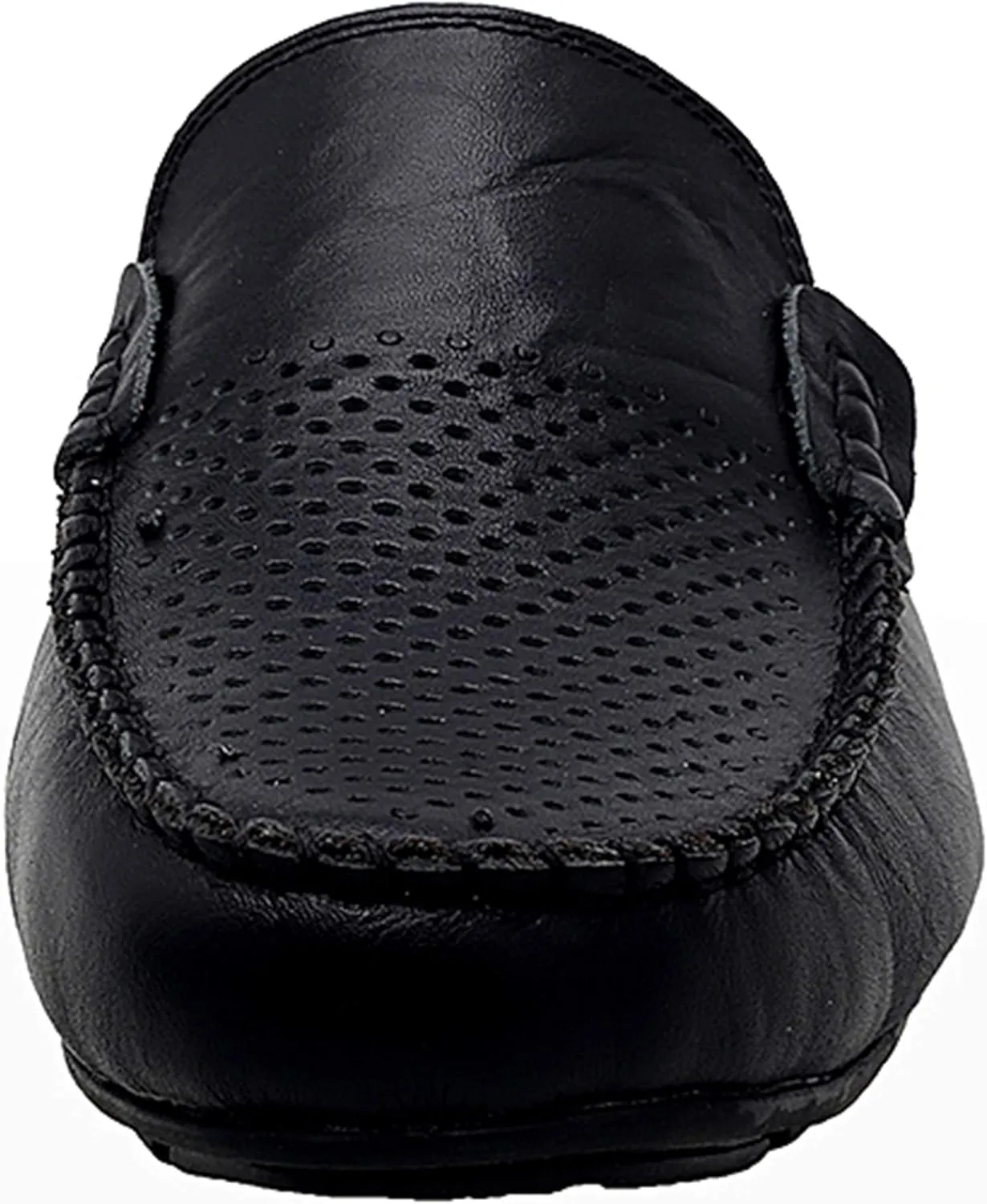 Go Tour Mens Mules Clog Slippers Breathable Punching Leather Slip on Shoes Casual Loafers