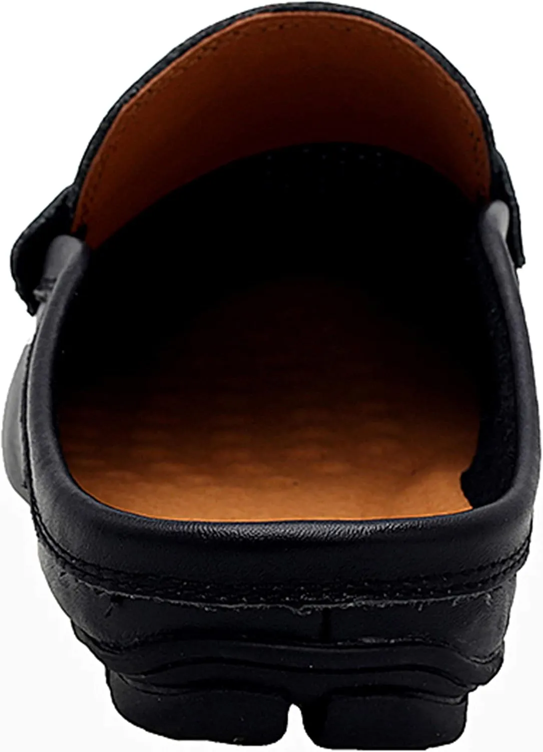 Go Tour Mens Mules Clog Slippers Breathable Punching Leather Slip on Shoes Casual Loafers