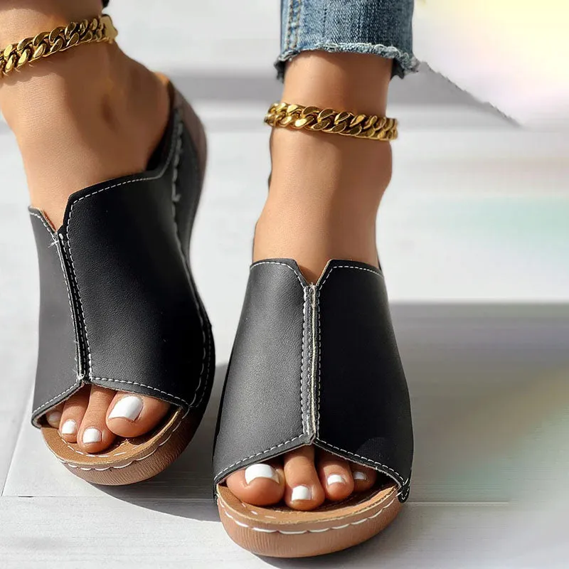 GS Mule | Elegante muiltjes met wedge hak voor dames