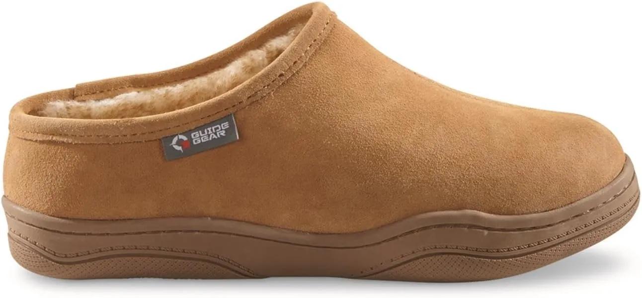 Guide Gear Clog Slippers for Men, Indoor Outdoor Suede Supportive Slippers
