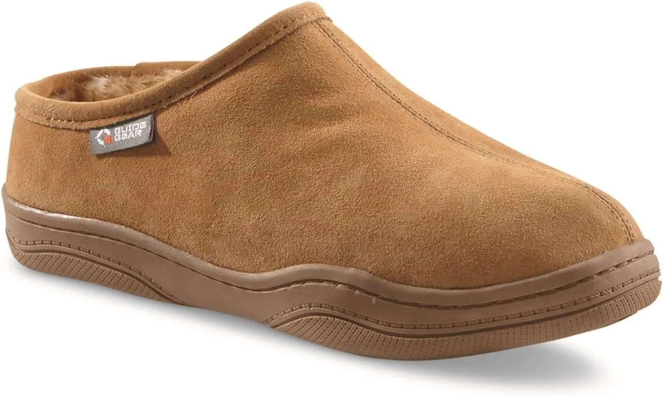 Guide Gear Clog Slippers for Men, Indoor Outdoor Suede Supportive Slippers