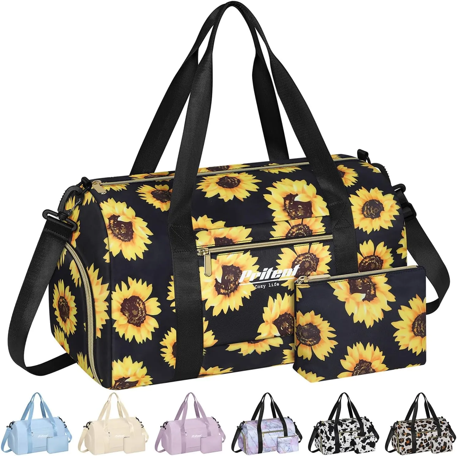 Gym Bag for Women with Shoe Compartment, Sport Gym Tote Bags Travel Duffle Bag for Hospital Yoga Maternity
