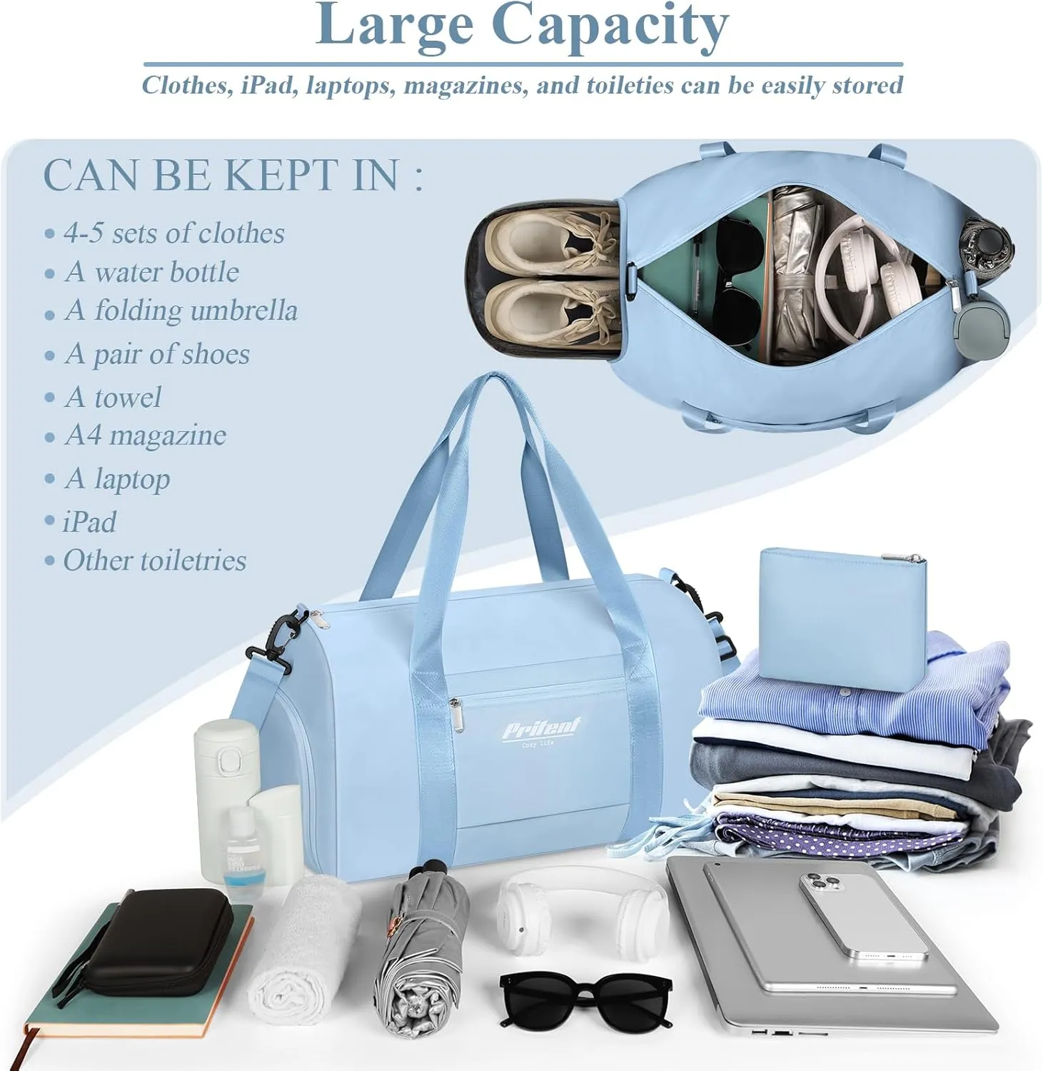 Gym Bag for Women with Shoe Compartment, Sport Gym Tote Bags Travel Duffle Bag for Hospital Yoga Maternity