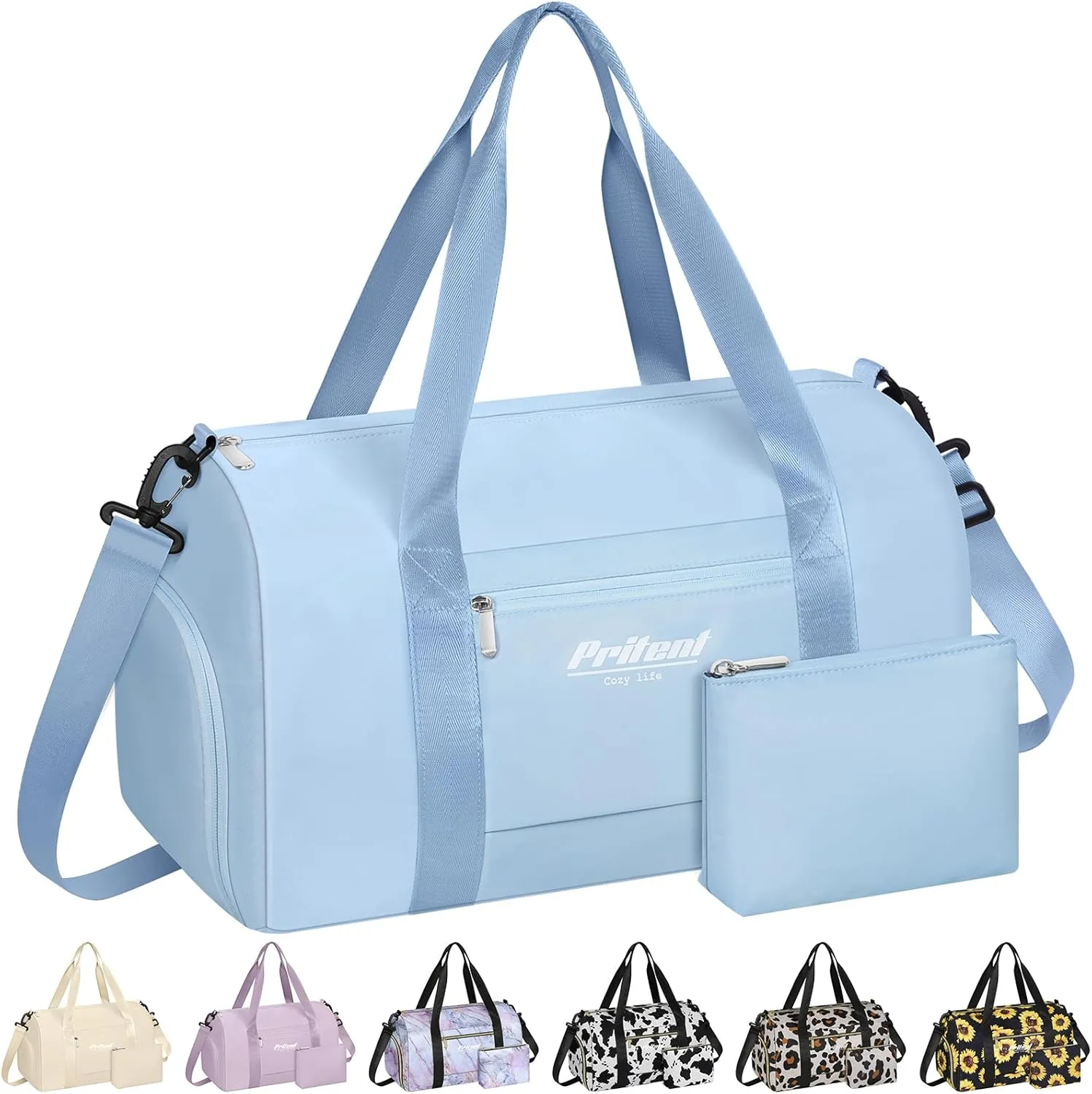 Gym Bag for Women with Shoe Compartment, Sport Gym Tote Bags Travel Duffle Bag for Hospital Yoga Maternity