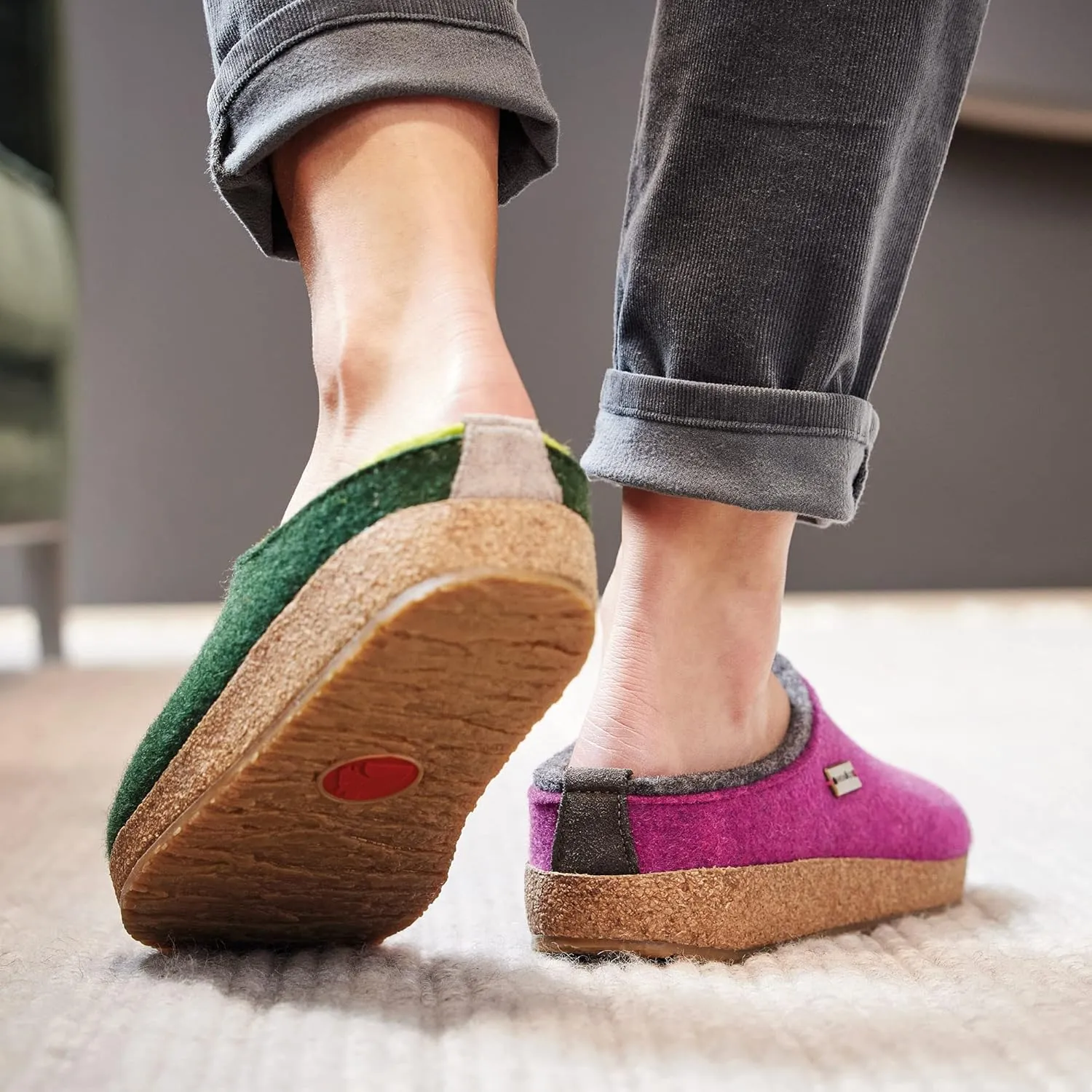 HAFLINGER Unisex Grizzly Kris Wool Clogs