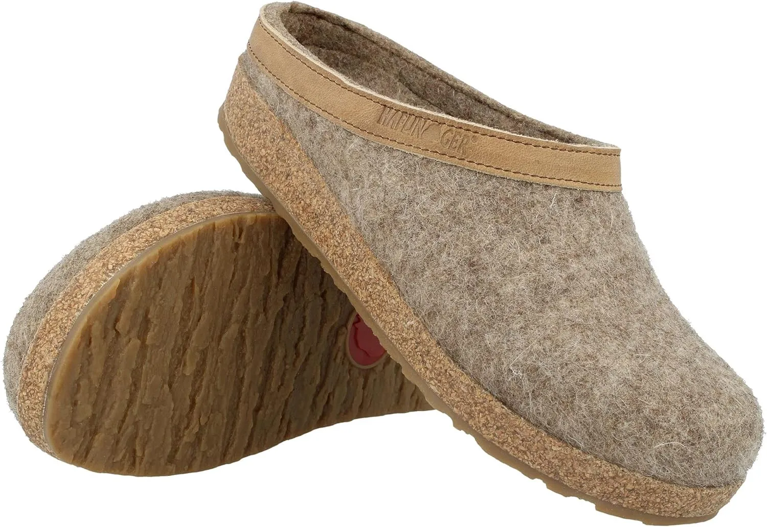 HAFLINGER Unisex's Wool felt Open Back Slippers