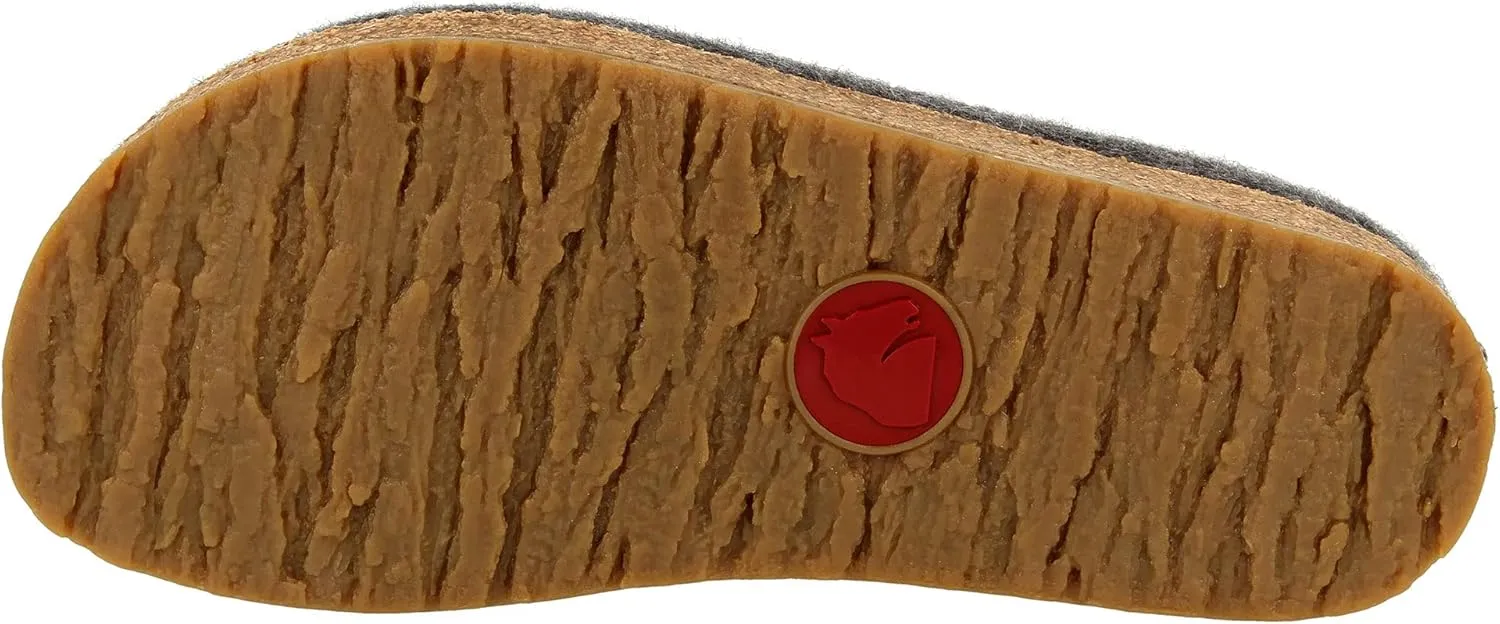 HAFLINGER Womens Grizzly Stelline Wool Felt Indoor/Outdoor Clogs
