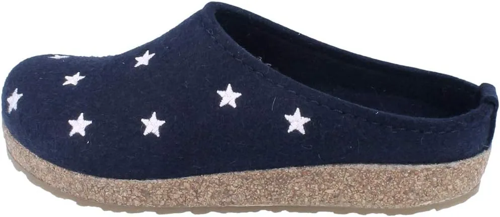 HAFLINGER Womens Grizzly Stelline Wool Felt Indoor/Outdoor Clogs
