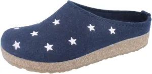 HAFLINGER Womens Grizzly Stelline Wool Felt Indoor/Outdoor Clogs