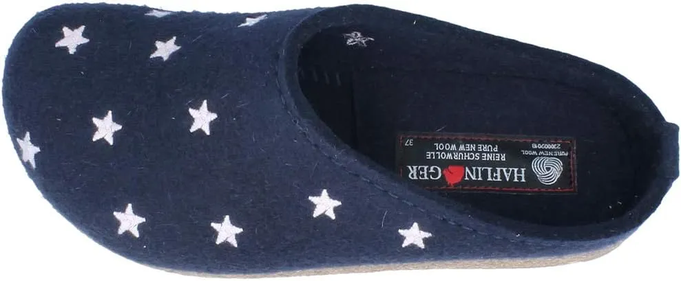 HAFLINGER Womens Grizzly Stelline Wool Felt Indoor/Outdoor Clogs
