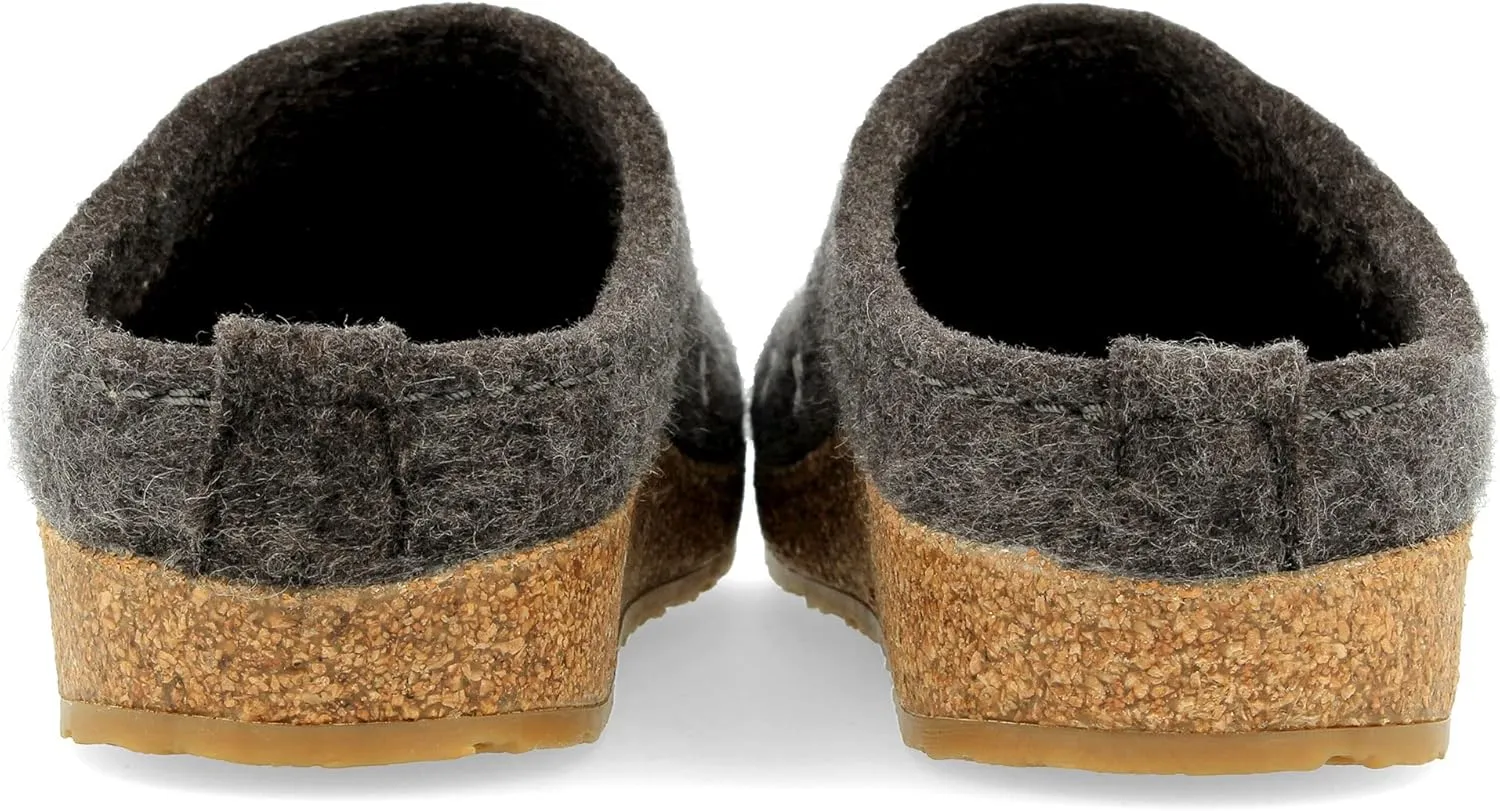 HAFLINGER Womens Grizzly Stelline Wool Felt Indoor/Outdoor Clogs