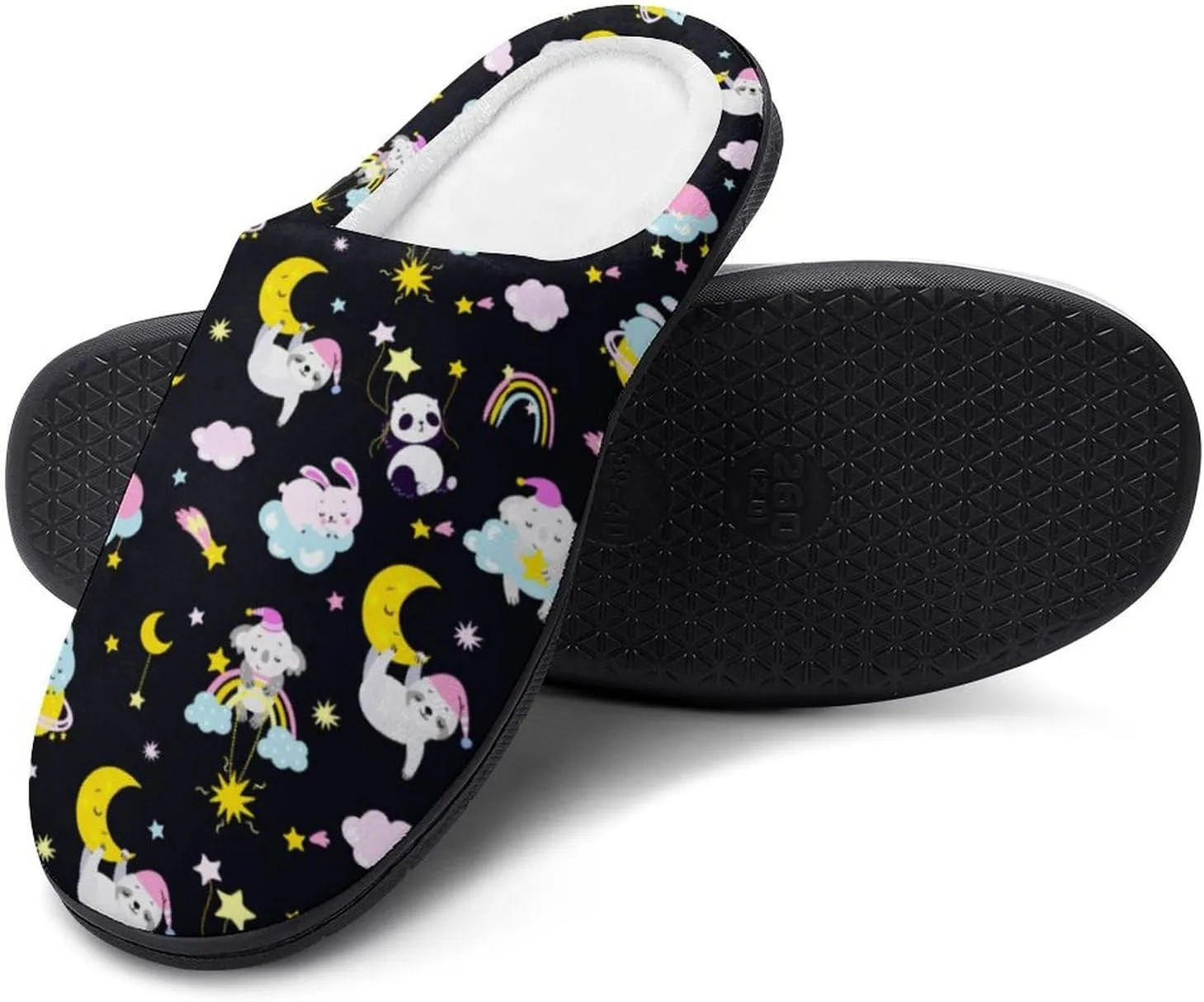 Halloween Party Green House Slippers For Woman Ladies Funny Memory Foam Bedroom Slippers Indoor Outdoor Slip-On Shoes