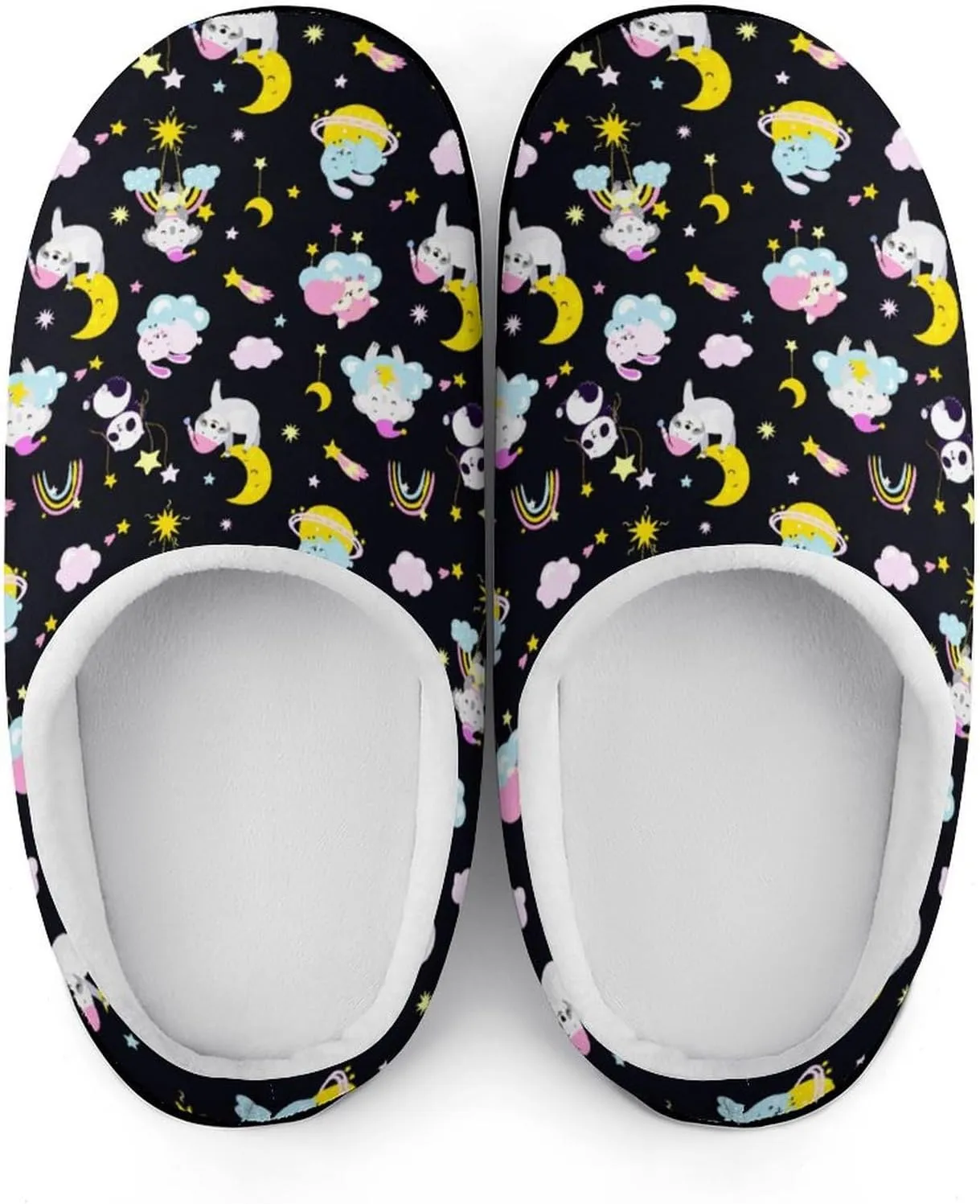 Halloween Party Green House Slippers For Woman Ladies Funny Memory Foam Bedroom Slippers Indoor Outdoor Slip-On Shoes