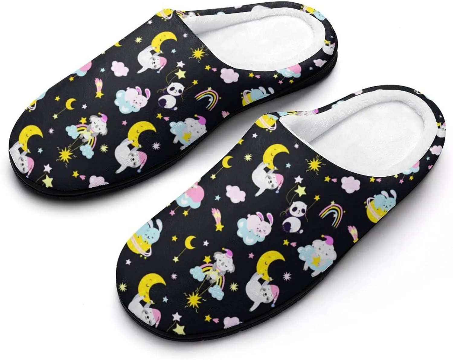 Halloween Party Green House Slippers For Woman Ladies Funny Memory Foam Bedroom Slippers Indoor Outdoor Slip-On Shoes