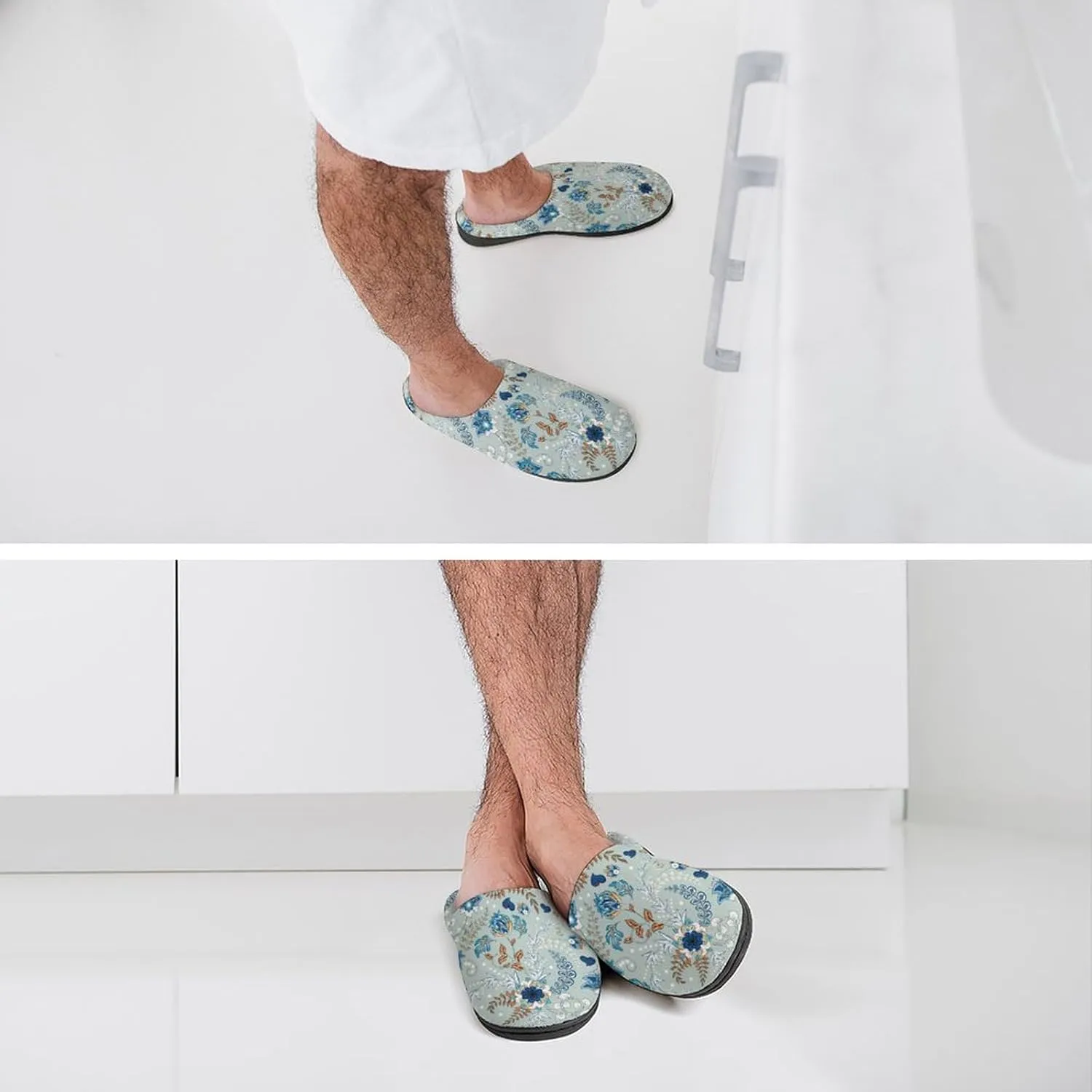 Halloween Slippers For Women Men Warm Memory Foam Cotton House Slippers Clogs Slippers Slip-On Shoes Indoors Outdoor