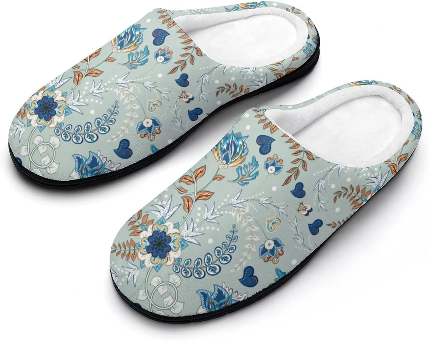 Halloween Slippers For Women Men Warm Memory Foam Cotton House Slippers Clogs Slippers Slip-On Shoes Indoors Outdoor