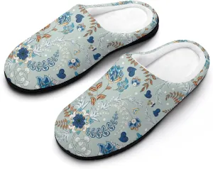 Halloween Slippers For Women Men Warm Memory Foam Cotton House Slippers Clogs Slippers Slip-On Shoes Indoors Outdoor