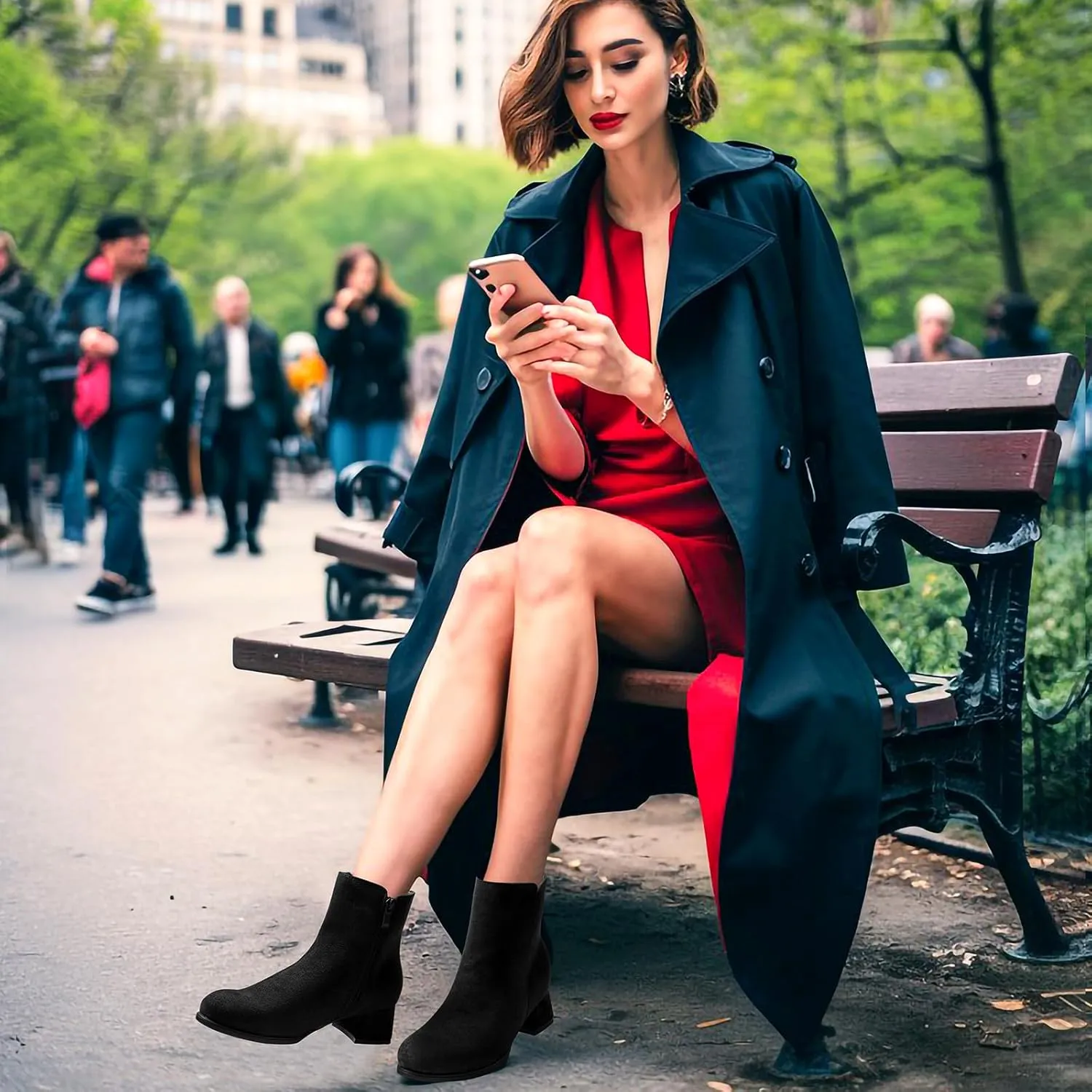 Harvest Land Womens Chelsea Boots Ladies Ankle Boots Winter Boots Stylish Classic Shoes for Adults