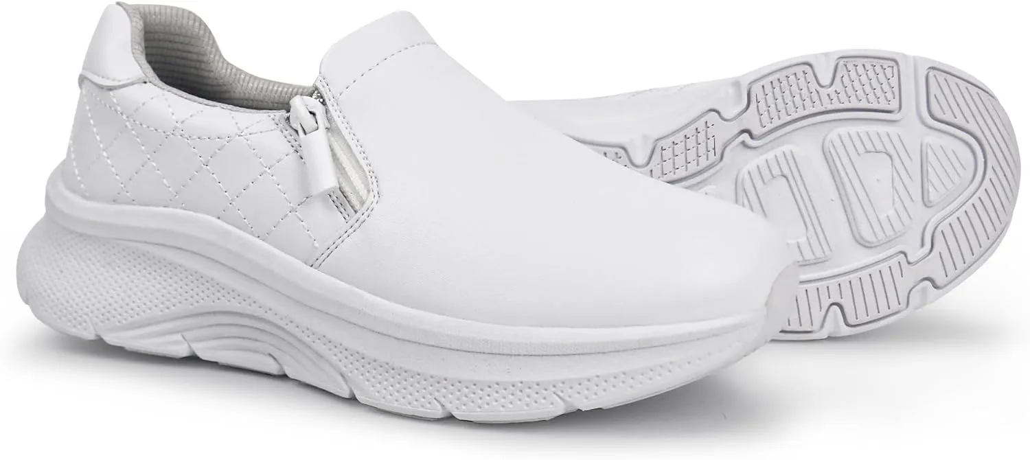 Hawkwell Women's Slip On Arch Support Comfortable Nurse Shoes Slip Resistant Lightweight Work Shoes