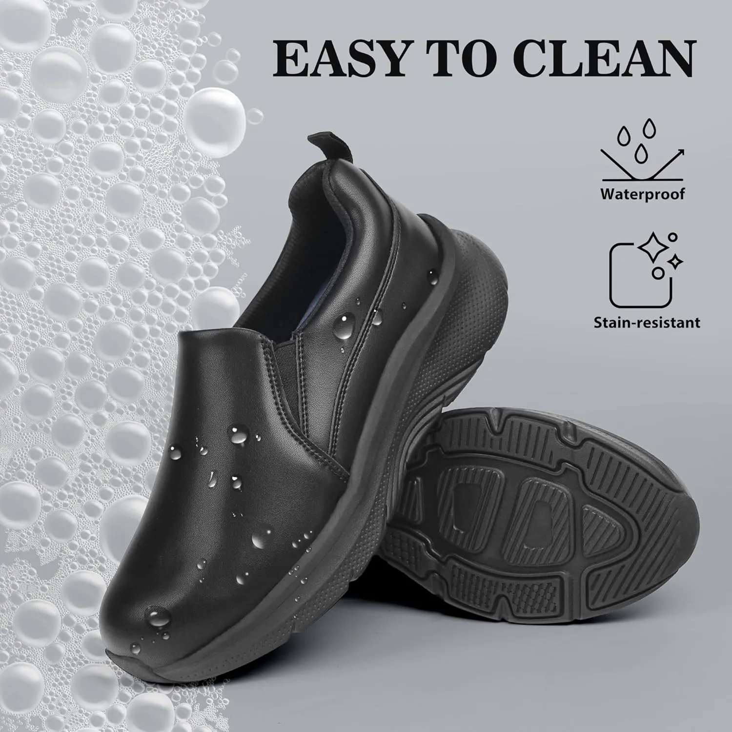 Hawkwell Women's Slip On Arch Support Lightweight Slip Resistant Comfortable Nurse Shoes