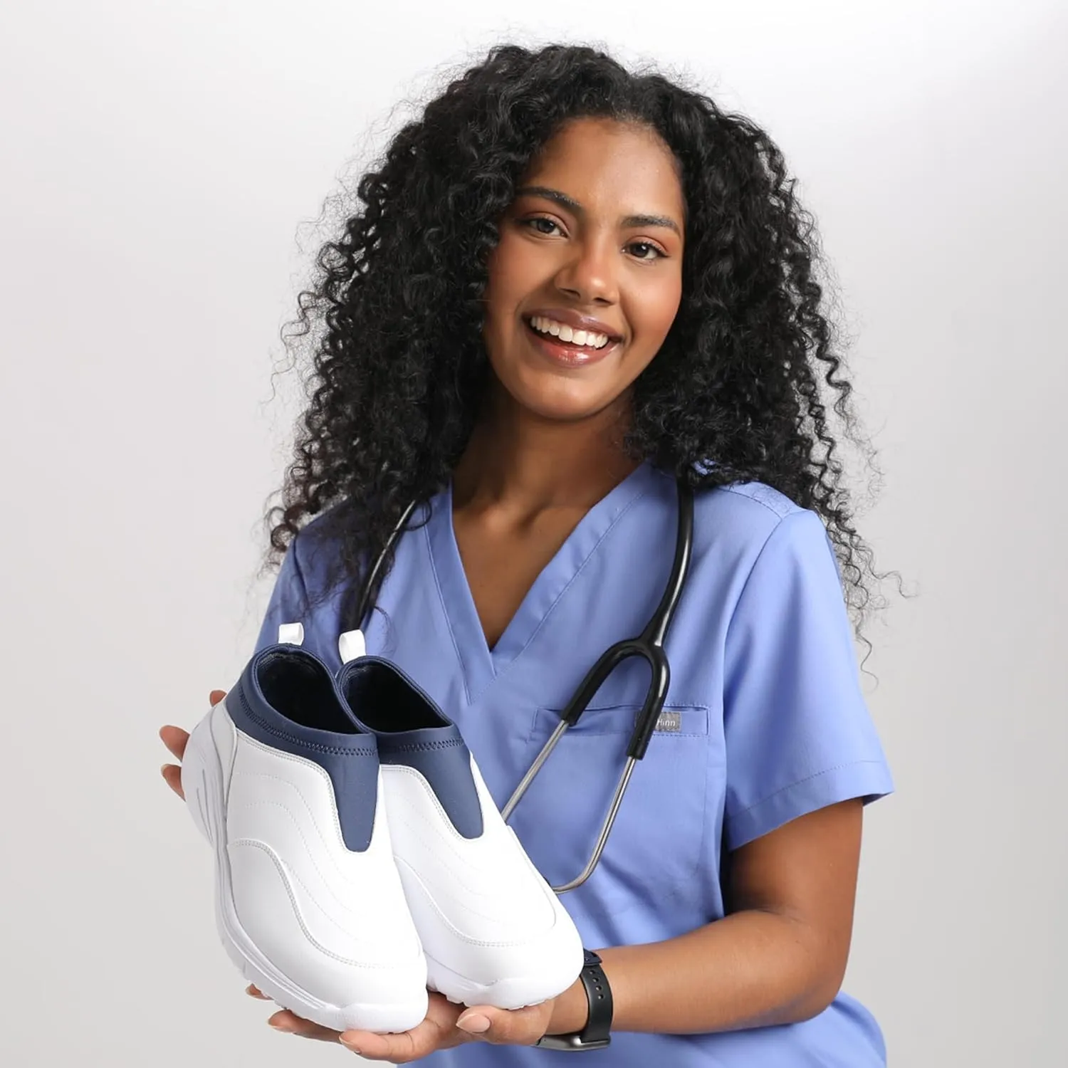 Hawkwell Women's Slip On Lightweight Nursing Shoes Slip Resistant Comfortable Medical Work Shoes