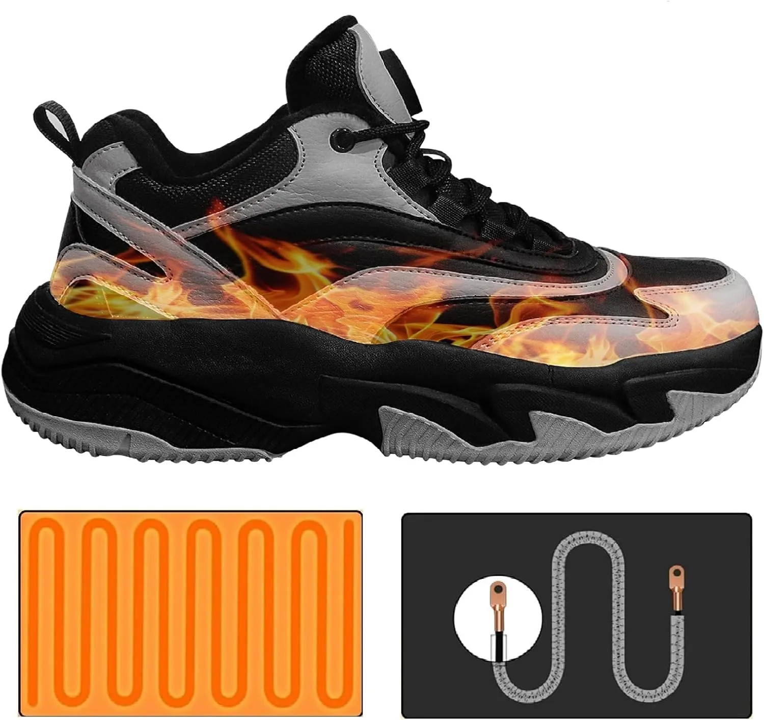 Heated Boots for Men Women Winter Waterproof Warm Snow Boots Rechargeable Electric Heating Boots Foot Warmers