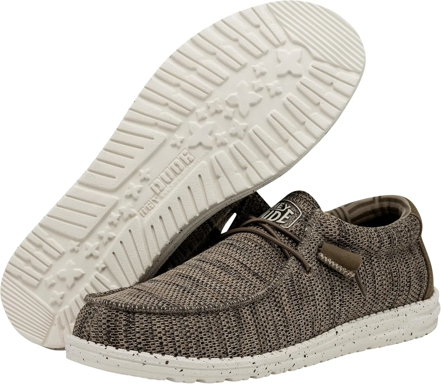 Hey Dude Men's Wally Sox | Men’s Shoes | Men's Lace Up Loafers | Comfortable & Light-Weight