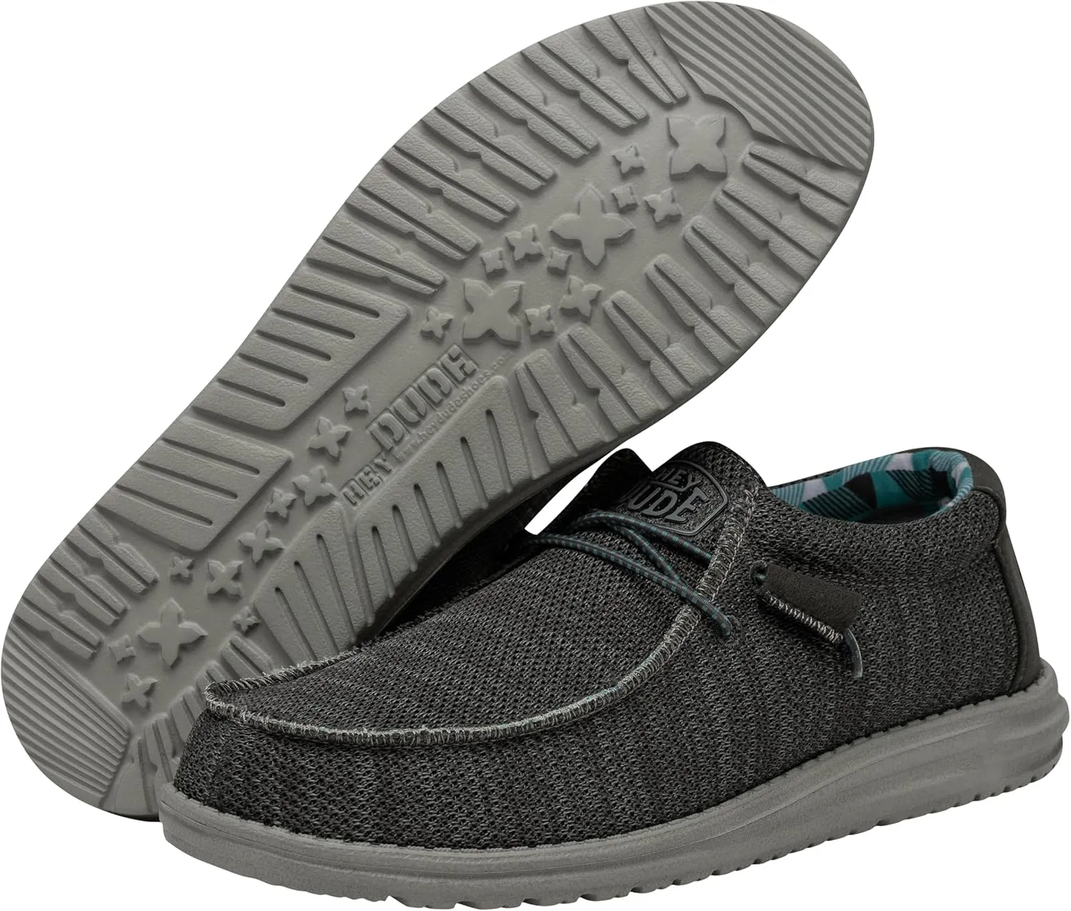 Hey Dude Men's Wally Sox | Men’s Shoes | Men's Lace Up Loafers | Comfortable & Light-Weight