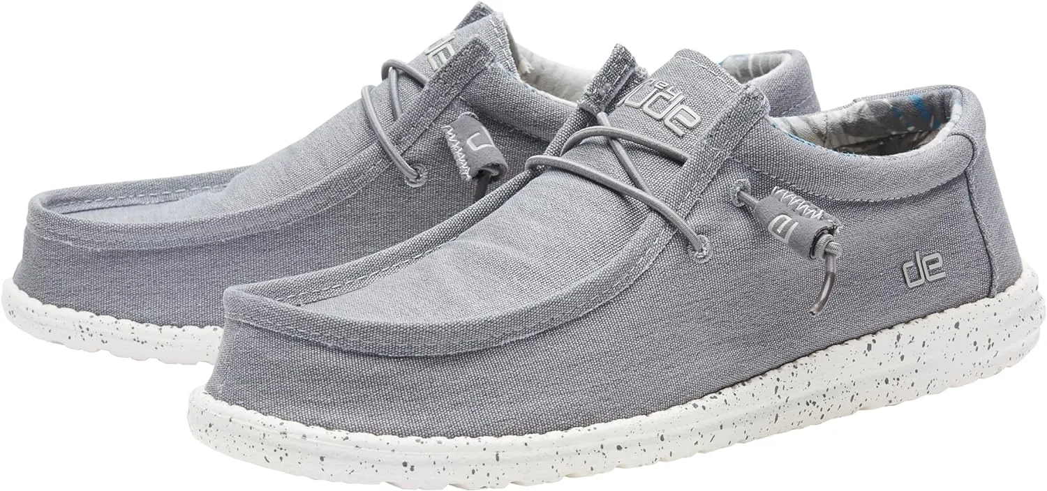 Hey Dude Men's Wally Sox | Men’s Shoes | Men's Lace Up Loafers | Comfortable & Light-Weight