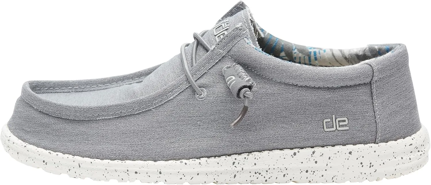 Hey Dude Men's Wally Sox | Men’s Shoes | Men's Lace Up Loafers | Comfortable & Light-Weight