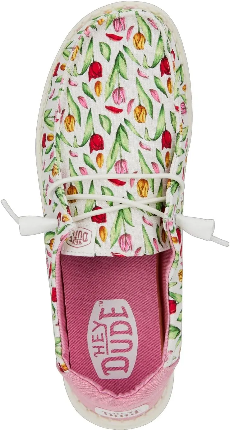Hey Dude Women's Wendy Tulip Bouquet | Women's Shoes | Women's Slip On Loafers | Comfortable & Light-Weight