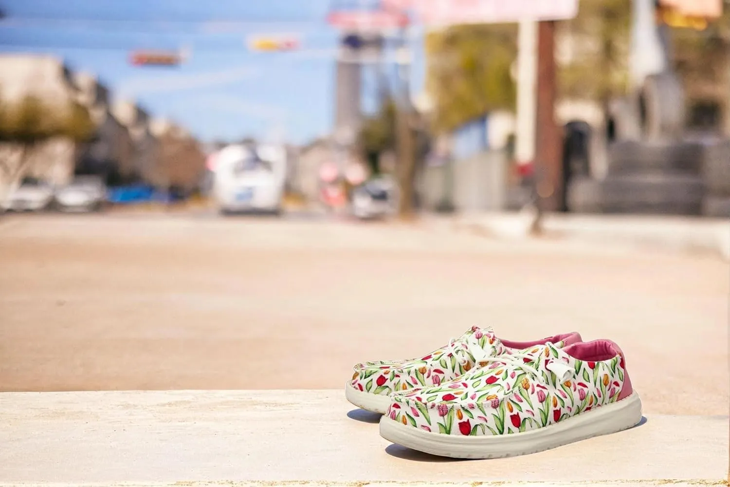 Hey Dude Women's Wendy Tulip Bouquet | Women's Shoes | Women's Slip On Loafers | Comfortable & Light-Weight