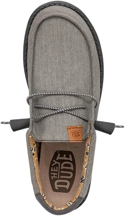 HEYDUDE Men's Wally Washed Canvas, Men’s Shoes, Slip-on Loafers, Comfortable & Light-Weight