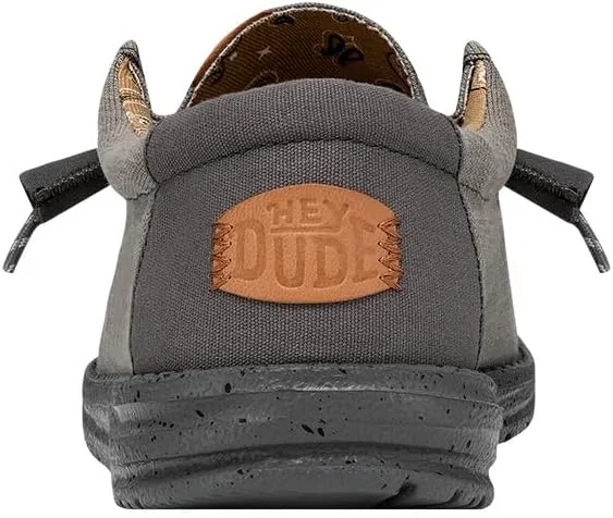 HEYDUDE Men's Wally Washed Canvas, Men’s Shoes, Slip-on Loafers, Comfortable & Light-Weight