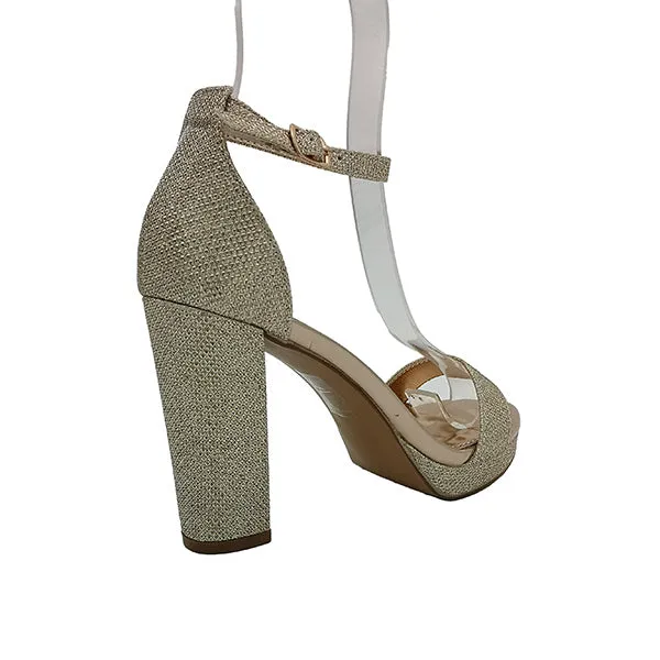 High heel Glitter Material Evening Sandal- 1030