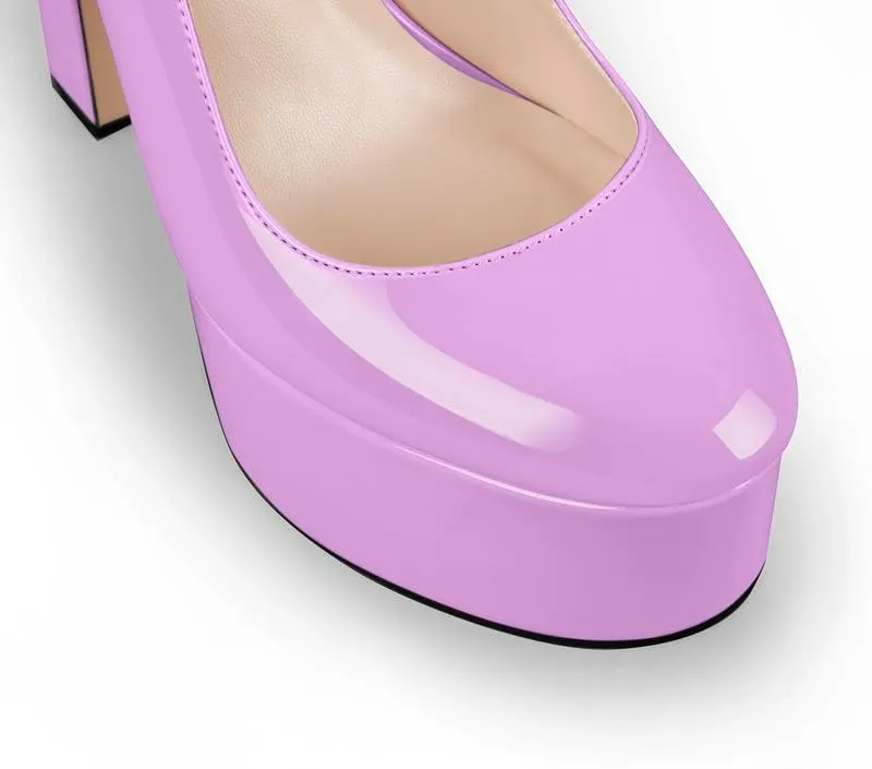 High Heels, Ankle Strap High Heeled Platform Women's Shoes, Sexy Comfortable Round Toe Closed Toe Pumps