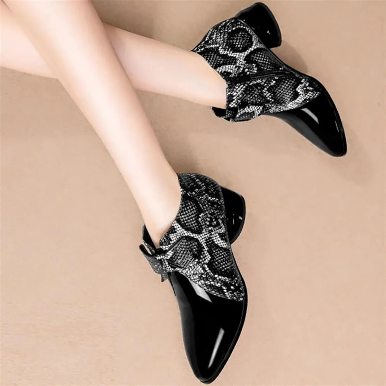 High Heels Stylish Party Serpentine Ankle Boots for Women Autumn Winter High Heels Wedge Booties
