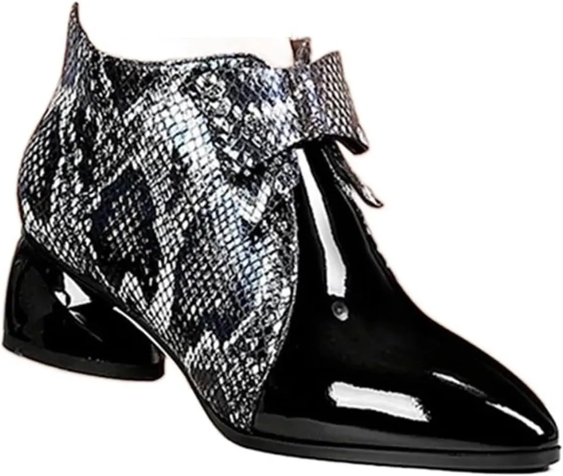 High Heels Stylish Party Serpentine Ankle Boots for Women Autumn Winter High Heels Wedge Booties